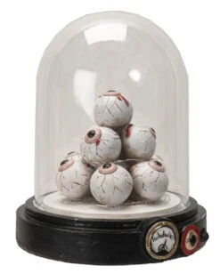 Beleuchteter Augenhügel Unter Glashaube 18cm -Halloween Serien Geschäft augenberg unter glaskuppel mit licht eye mound under glass dome with light halloween dekoration 54741 05