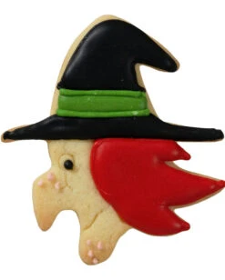 Plätzchenform Hexengesicht 8cm -Halloween Serien Geschäft austechform halloween hexe plaetzchenform mit halloween motiv weihnachtsplaetzchen form fuer hexen fans 28564 3