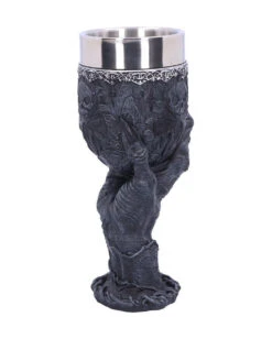 Baphomet Trinkkelch Mit Greifhand -Halloween Serien Geschäft baphomet kelch mit greifender hand baphomets grasp goblet gothic deko 39511 04