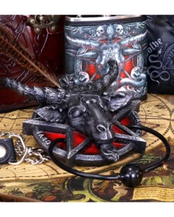 Baphomet Türklopfer -Halloween Serien Geschäft baphomet tuerklopfer baphomet door knocker gothic deko 39218 03