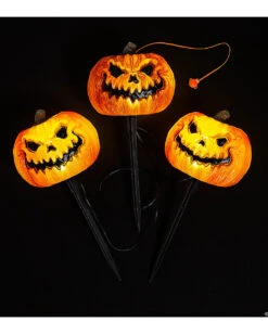 Böse Kürbis Gehweg Lichter Mit Licht Und Sound -Halloween Serien Geschäft boese kuerbis gehweg lichter jackolantern pathway markers halloween und horror deko 37579 2