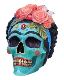 Calavera De Azucar Totenschädel 19cm -Halloween Serien Geschäft calavera de azucar totenkopf calavera de azucar skull dia de los muertos figur 54563 03