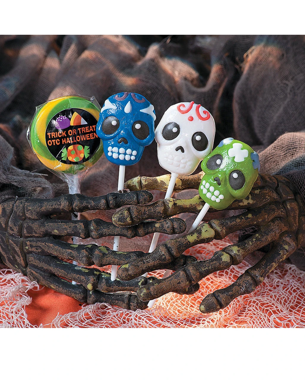 Totenkopf Lutscher "Day Of Dead" 12 St. 2 Totenkopf Lutscher "Day Of Dead" 12 St. – Bild 2