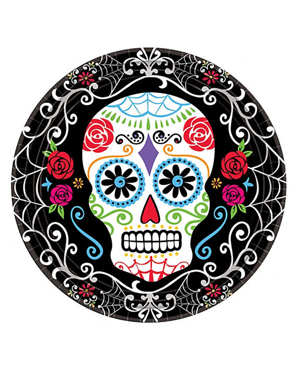 Sugar Skull Pappteller 10 St. 1 Sugar Skull Pappteller 10 St.