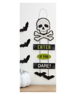 Enter If You Dare Halloween Hängeschild 30cm -Halloween Serien Geschäft enter if you dare halloween schild enter if you dare chain sign halloween deko 53143 03