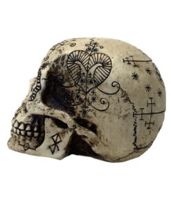 Fantasy Totenschädel Mit Mystic Muster -Halloween Serien Geschäft fantasy totenkopf mit mystic muster fantasy totenschaedel mit muster skeleton skull with tattoo pattern 39786 03
