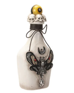 Giftflasche Mit Totenkopf Motte & Auge 25cm -Halloween Serien Geschäft giftflasche mit totenkopf schwaermer und augapfel poision bottle with skull moth and eyeball 54747 04