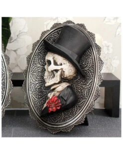 Gothic Skelett Gentleman Day Of The Dead Wand- & Standbild -Halloween Serien Geschäft gothic skelett gentleman day of the dead wandbild gothic skeleton gentleman wall plaque gothic deko 39302 5