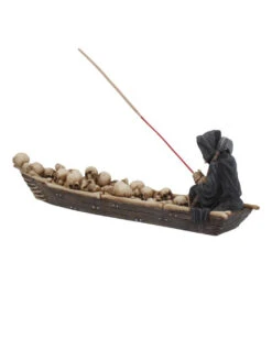 Sensenmann Mit Fähre Räucherstäbchenhalter -Halloween Serien Geschäft grim reaper faehrmann raeucherstaebchenhalter grim reaper ferryman insence holder gothic deko 39254 04