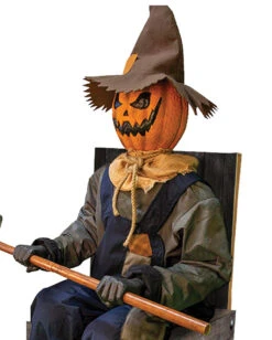 Schaurige Kürbis Vogelscheuche Halloween Animatronic -Halloween Serien Geschäft grinsende kuerbis vogelscheuche halloween animatronic jack pumpkin halloween animatronic halloween und horror deko und animatronics 50974 3