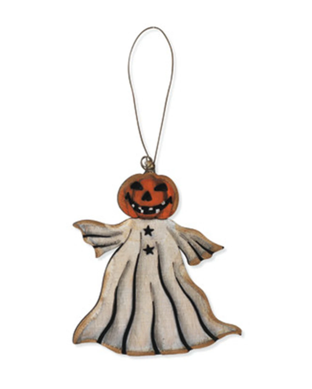Holz Ornament Halloween Kürbisgeist 8cm 1 Holz Ornament Halloween Kürbisgeist 8cm
