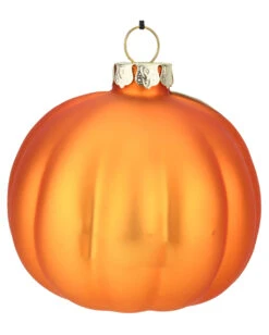 Halloween Jack O'Lantern Glas Christbaumkugel Ø7,6cm -Halloween Serien Geschäft halloween kuerbis glas weihnachtskugel halloween und horror weihnachtsdeko jack o lantern pumpkin hanging ornament 54760 2