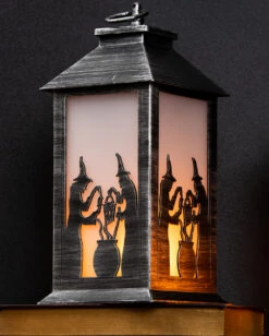 Halloween Laterne Mit Hexen Als Schatten Motiv -Halloween Serien Geschäft halloween schattenspiel laterne hexen motiv halloween shadow lantern witch halloween deko 52879 2
