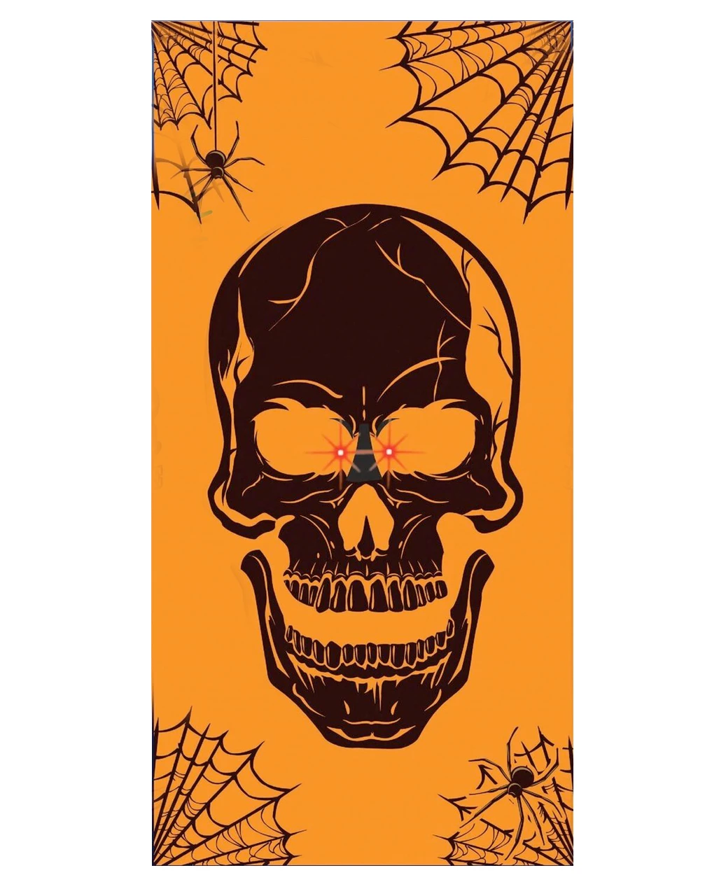 Totenschädel Türfolie Mit LED 1 Totenschädel Türfolie Mit LED