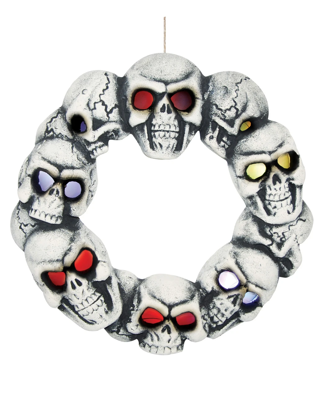 Halloween Totenkopf Türkranz Mit LED Augen 1 Halloween Totenkopf Türkranz Mit LED Augen