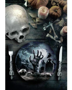 Halloween Serien Geschäft -Halloween Serien Geschäft halloween zombie friedhof pappteller halloween zombie graveyard paper plate halloween friedhof dekoration 53189 2