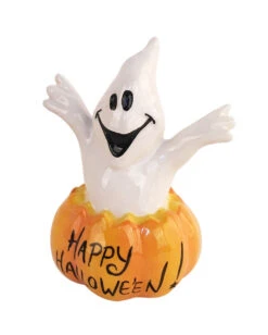 Happy Halloween Kürbisgeist Salz & Pfefferstreuer -Halloween Serien Geschäft happy halloween geister salz und pfefferstreuer halloween wohnungsdeko und homeware halloween ghost salt pepper set 54642 2