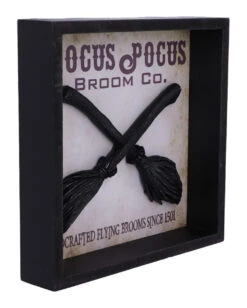 Hocus Pocus Hexenbesen Im Bilderrahmen 20cm -Halloween Serien Geschäft hocus pocus hexenbesen wandbild hocus pocus witch broom wall art halloween dekoration 51063 03