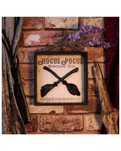 Hocus Pocus Hexenbesen Im Bilderrahmen 20cm -Halloween Serien Geschäft hocus pocus hexenbesen wandbild hocus pocus witch broom wall art halloween dekoration 51063 06