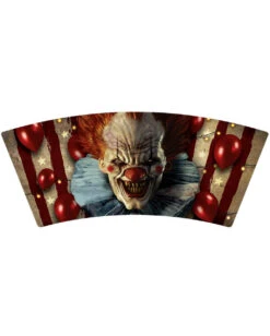Horror Clown Zirkus Schnapsbecher 3 St. -Halloween Serien Geschäft horrorclown circus shot becher pappe horror clown circus shot mug cardboard horror zirkus dekoration 53167 3