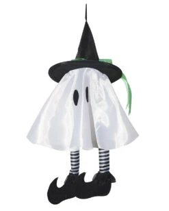 Kleines Weißes Gespenst Mit Hexenhut 36 Cm -Halloween Serien Geschäft kleiner weisser geist mit hexenhut little white ghost with witch hat 39603 04