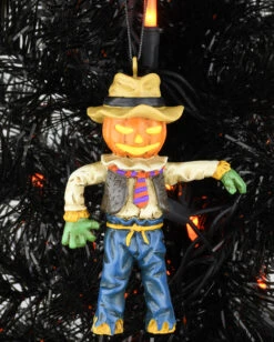 Kürbis Vogelscheuche Christbaumkugel 9,5cm -Halloween Serien Geschäft kuerbis vogelscheuche weihnachtskugel halloween und horror weihnachtsdeko scarecrow ornament 54755 6