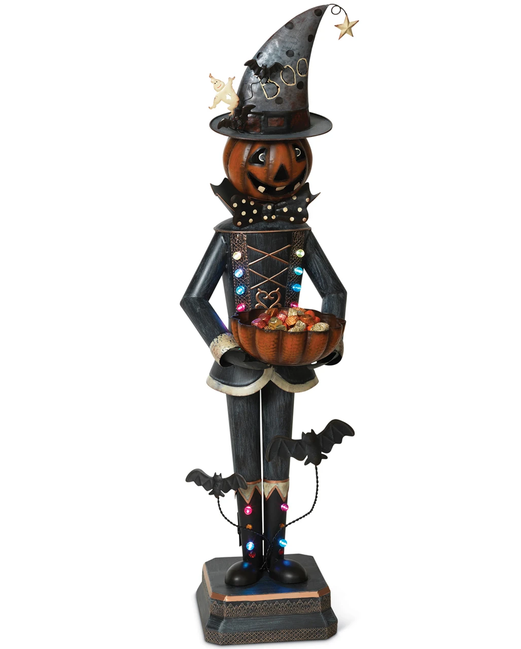 Metall Kürbis Butler Leuchtend 140cm 1 Metall Kürbis Butler Leuchtend 140cm