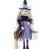 Halloween Hexe Kantenhocker Figur Lila 50cm