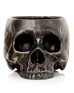 Marmorierter Gothic Totenschädel Pflanzentopf -Halloween Serien Geschäft marmorierter gothic totenkopf pflanzenschale gothic totenschaedel pflanzenschale gothic skull plant pot 54615 03