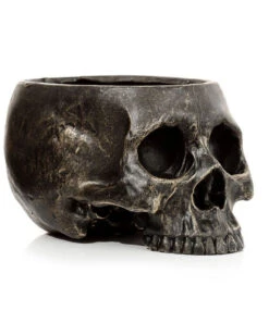 Marmorierter Gothic Totenschädel Pflanzentopf -Halloween Serien Geschäft marmorierter gothic totenkopf pflanzenschale gothic totenschaedel pflanzenschale gothic skull plant pot 54615 06
