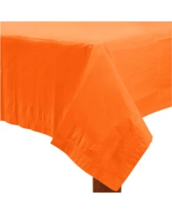 Orangene Tischdecke Aus Papier 1,37 X 2,74 M