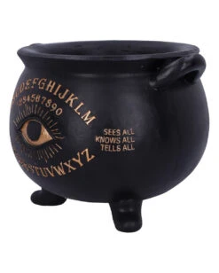 Spirit Hexenkessel Mit Auge 22,3cm -Halloween Serien Geschäft ouija hexenkessel mit sehendem auge ouija witches cauldron with seeing eye halloween deko 51061 02