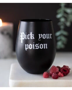 Wähle Dein Gift Weinglas -Halloween Serien Geschäft pick your poison weinglas pick your poison wine glass halloween homeware gothic homeware 53394 03