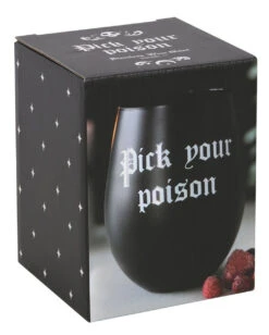Wähle Dein Gift Weinglas -Halloween Serien Geschäft pick your poison weinglas pick your poison wine glass halloween homeware gothic homeware 53394 05