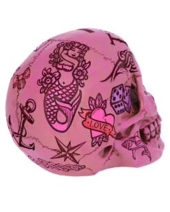 Pinke Tattoo Fund Totenschädel Spardose -Halloween Serien Geschäft pinke tattoo fund totenkopf spardose pinke tattoo fund money box totenschaedel geschenkartikel 54552 04