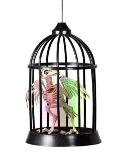 Krähen Skelett Im Käfig Halloween Animatronic -Halloween Serien Geschäft raben skelett im kaefig halloween animatronic raven in cage animatronic halloween dekoration 51447 03