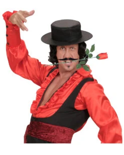 Rote Deko Rose Mit Stiel -Halloween Serien Geschäft rote rose mit stiel red rose with stalk kostuemzubehoer 38534 03