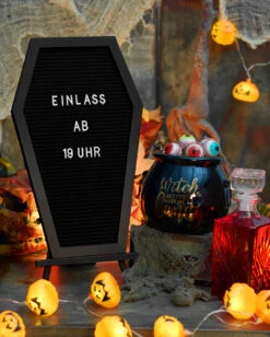 Sarg Buchstabentafel -Halloween Serien Geschäft sarg buchstabentafel coffin letterboard halloween und gothic deko 51485 2