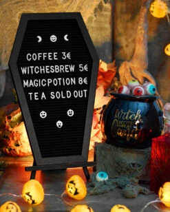 Sarg Buchstabentafel -Halloween Serien Geschäft sarg buchstabentafel coffin letterboard halloween und gothic deko 51485 3