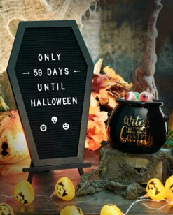 Sarg Buchstabentafel -Halloween Serien Geschäft sarg buchstabentafel coffin letterboard halloween und gothic deko 51485 4