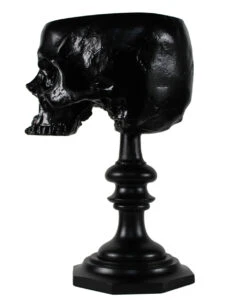 Schwarzer Totenschädel Als Ringehalter 21cm -Halloween Serien Geschäft schwarzer totenkopf als ringehalter schwarzer totenschaedel als ringhalter black skull ring holder gothic wohnaccessoire 54858 05