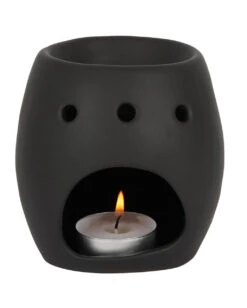 Schwarzer Totenschädel Duftöl Teelichthalter -Halloween Serien Geschäft schwarzer totenkopf duftoel teelichthalter schwarzer totenschaedel duftoel halter black skull oil burner tealight holder 50821 03
