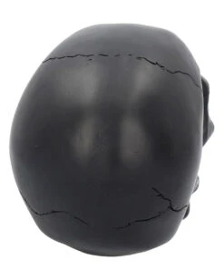 Schwarzer Totenschädel Mit Goldener Rose 15cm -Halloween Serien Geschäft schwarzer totenkopf mit goldener rose black skull with golden rose gothic deko gothic totenkopf 54621 05