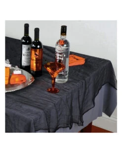 Schwarze Deko Tischdecke