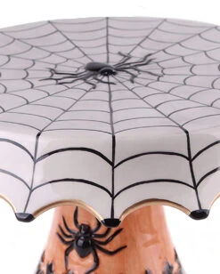 Halloween Spinnweben Keramik Kuchenplatte 30cm -Halloween Serien Geschäft spinne und spinnweben keramik tortenplatte halloween und gothic wohnaccessoires und homeware 54632 2