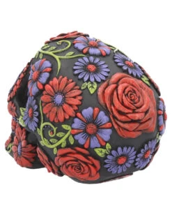 Sugar Skull Mit Blütenmuster -Halloween Serien Geschäft sugar skull mit blueten ornament sugar skull mit bluetenmuster sugar bloom skull 39199 04