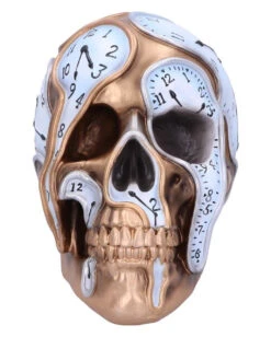 Die Zeit Vergeht Uhren Schädel 17,5cm -Halloween Serien Geschäft time goes by uhren schaedel 175cm time goes by clock skull die zeit vergeht totenkopf gothic deko 53997 2