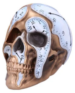 Die Zeit Vergeht Uhren Schädel 17,5cm -Halloween Serien Geschäft time goes by uhren schaedel 175cm time goes by clock skull die zeit vergeht totenkopf gothic deko 53997 3