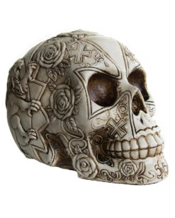 Totenkopf Mit Rosendesign