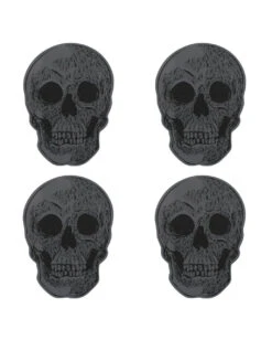 Totenschädel Untersetzer Set 4 St. -Halloween Serien Geschäft totenkopf untersetzer totenschaedel untersetzer skull coasters halloween tischdeko 50706 03
